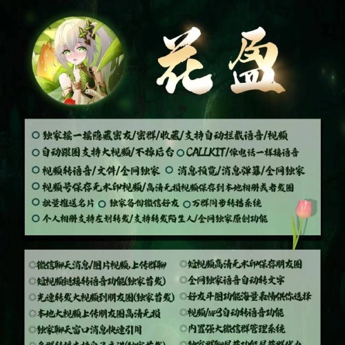 苹果花盈tf/小魔仙独角兽同款/批量推送名片